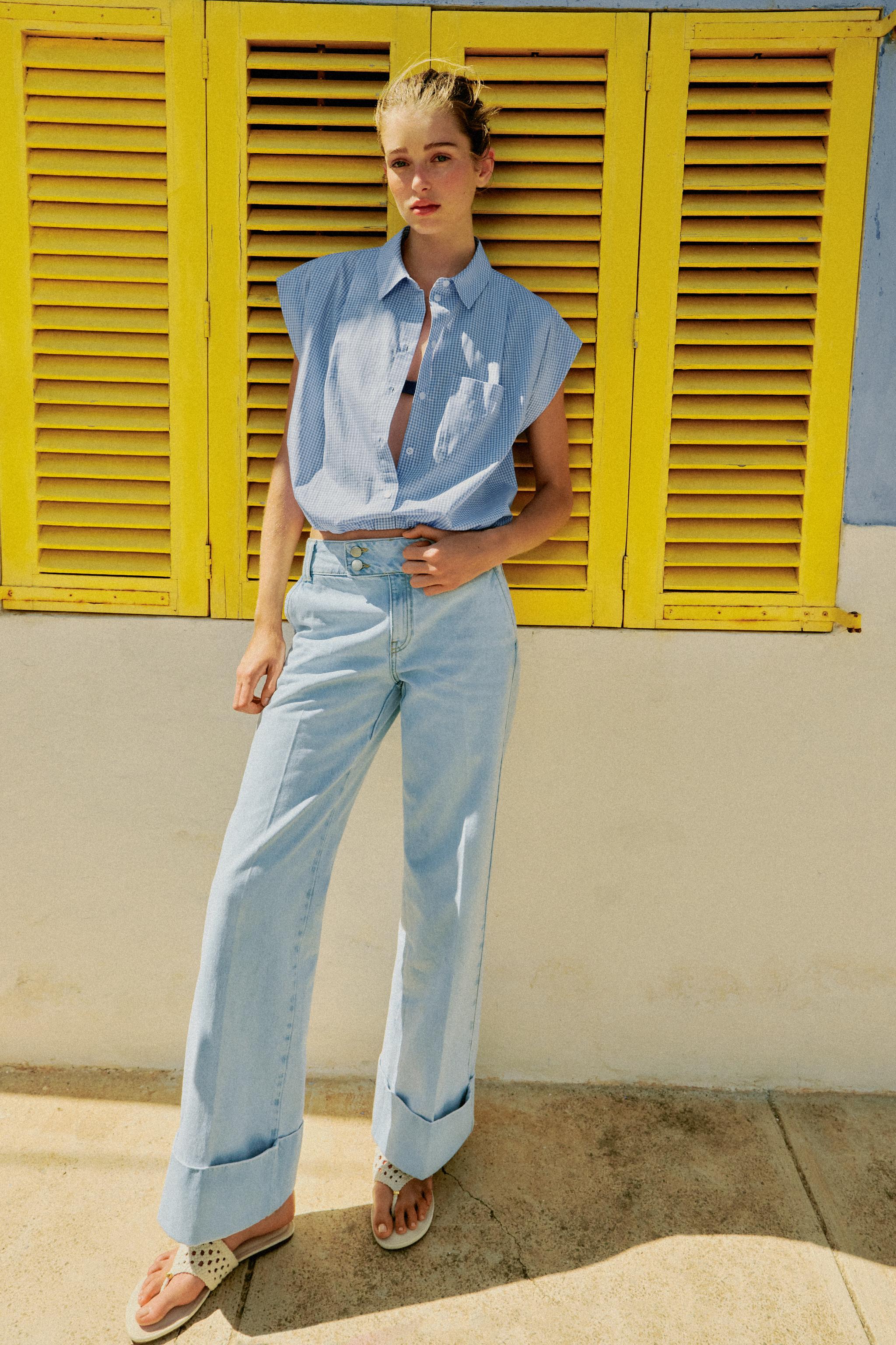 CROPPED GINGHAM SHIRT